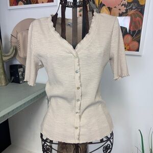 Polagram Cream Button Down Shirt